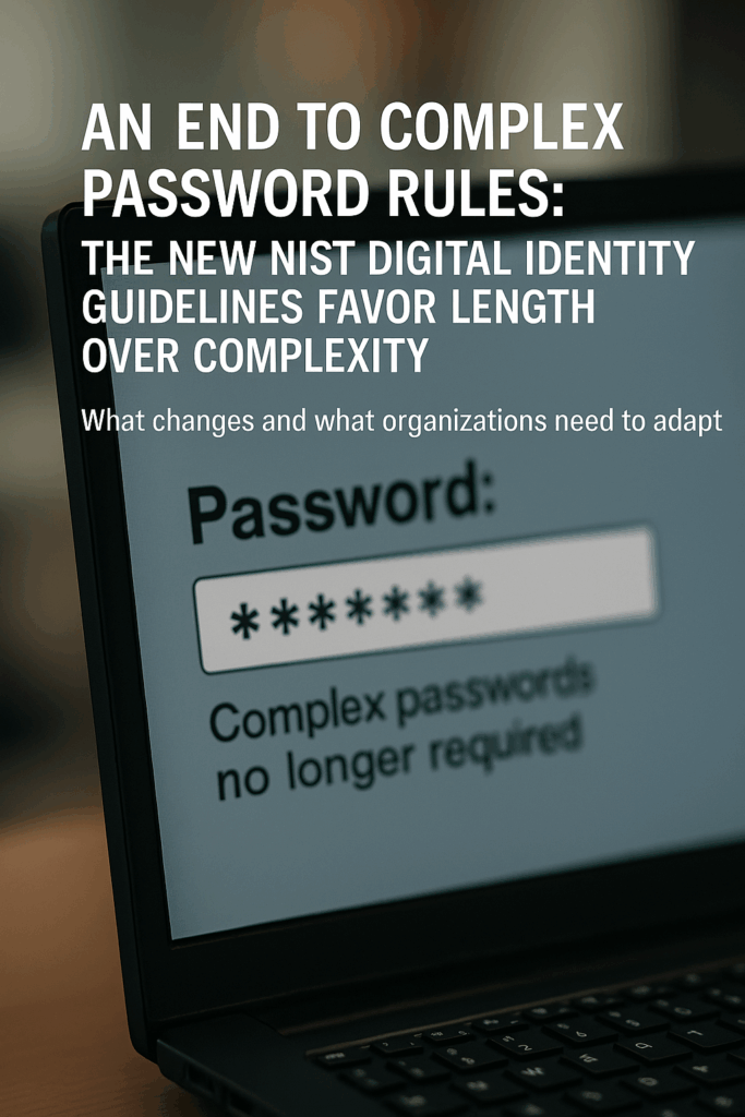 NIST SP 800-63 ends password rotation and mandatory special characters ...